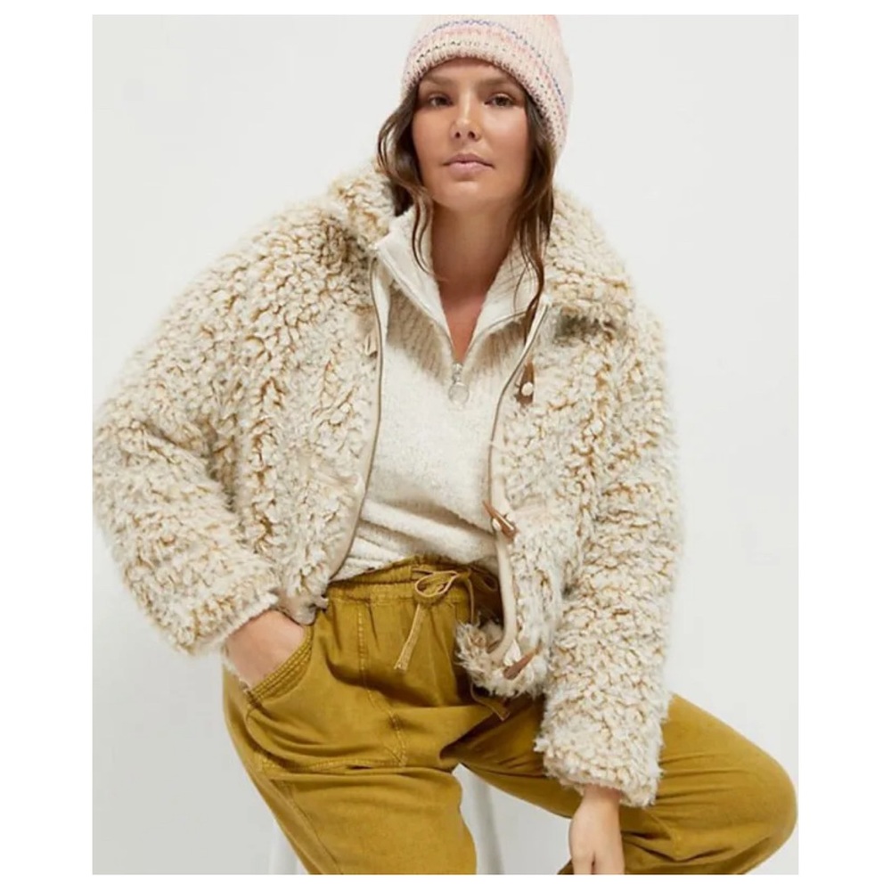 Anthropologie: Brenna Faux Fur Coat size extra small - Picture 1 of 6